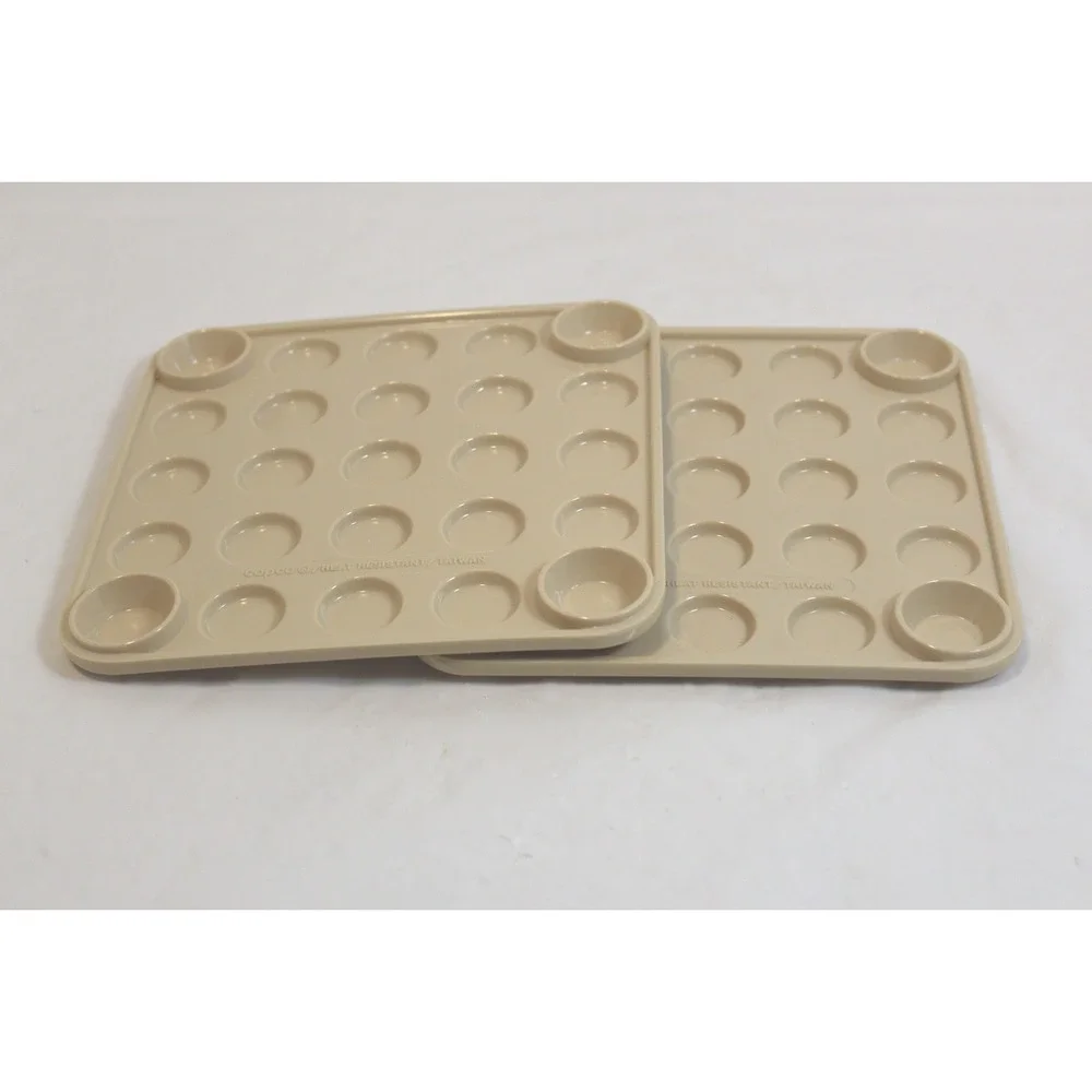 2 Vintage Copco Melamine Heat Resistant Trivets Mid Century Stackable Set Taiwan